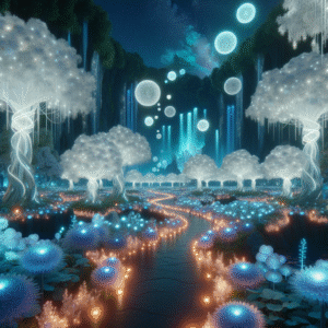Celestial Garden of Echoed Whispers