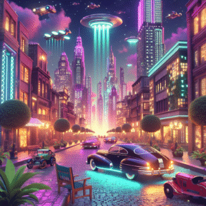 Retro Futurism Dreamscape