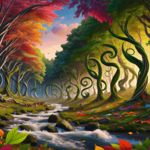 Whimsical Wordscapes: Nature's Calligraphy