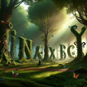 Whimsical Forest of Letters
