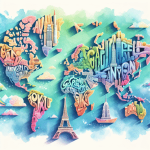Whimsical Wanderlust: The Typography Map